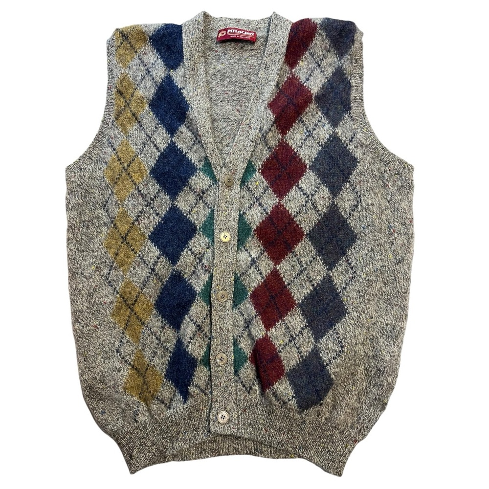 Pitlochry Scotland wool Argyle sweater vest